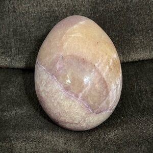 Ornamental Pink and Tan Stone Egg